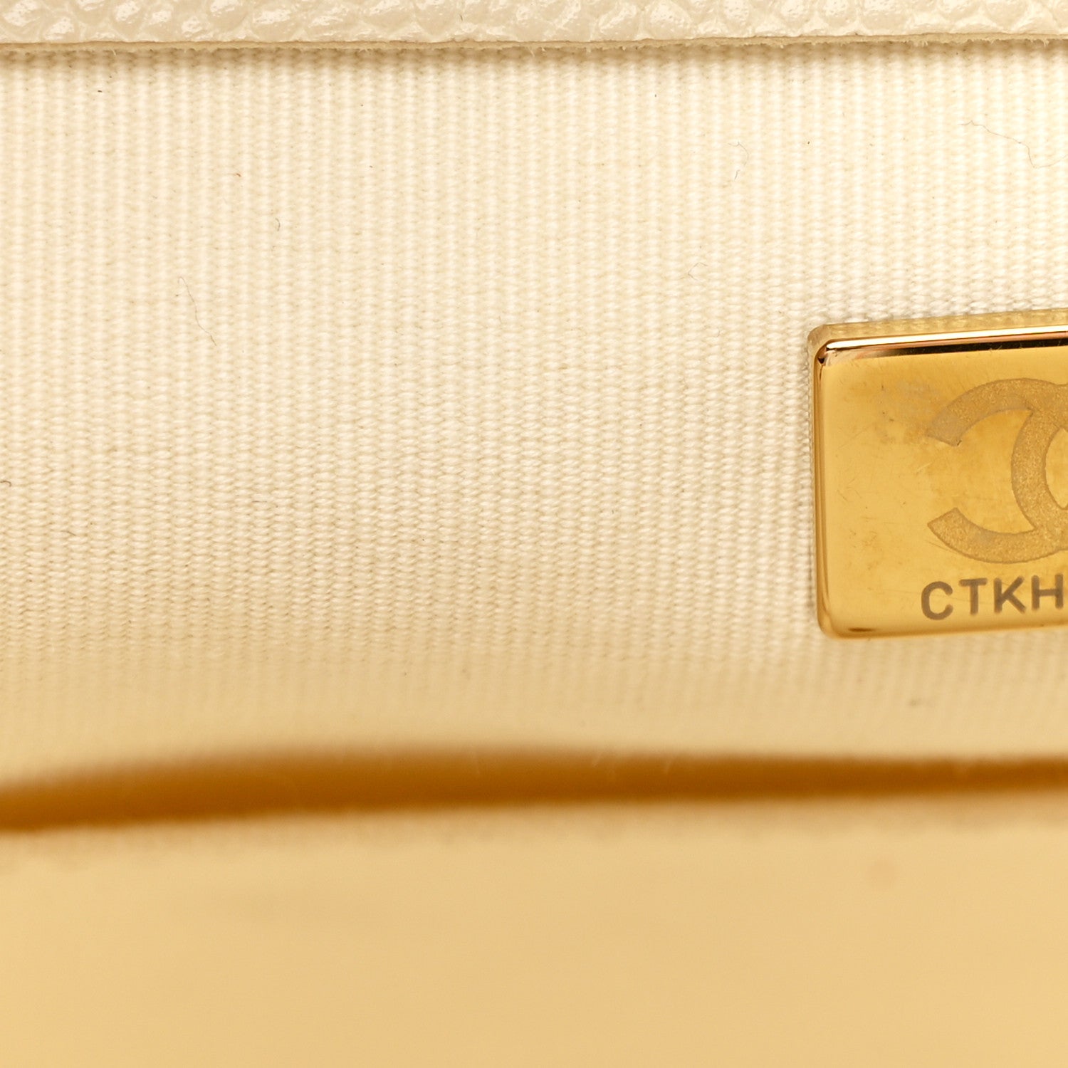 Chanel Caviar Quilted Small Trapezoid Chain Shopping Tote Ivory 7 of 10