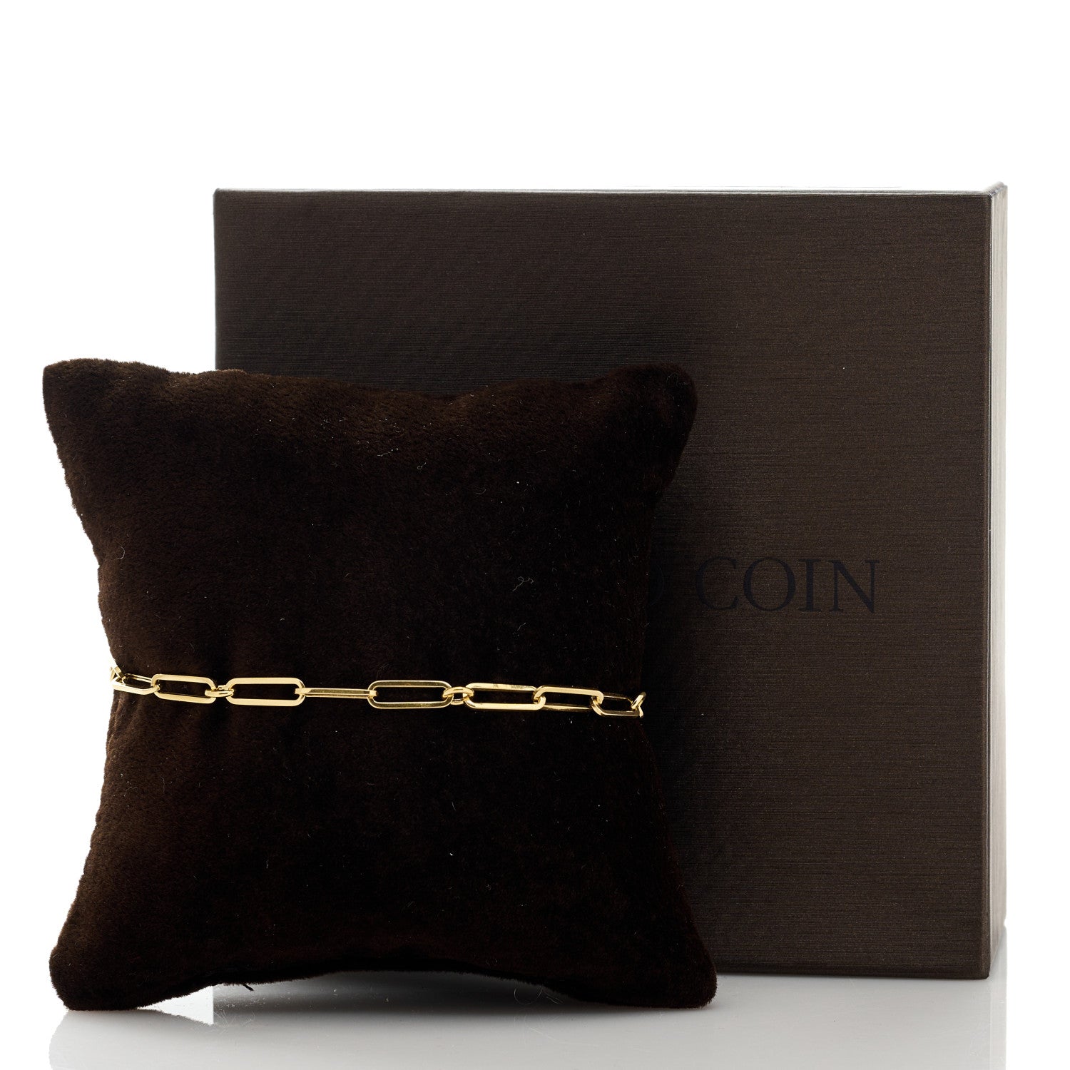 Roberto Coin 18K Yellow Gold Paper Clip Round Link Chain Bracelet 4 of 4