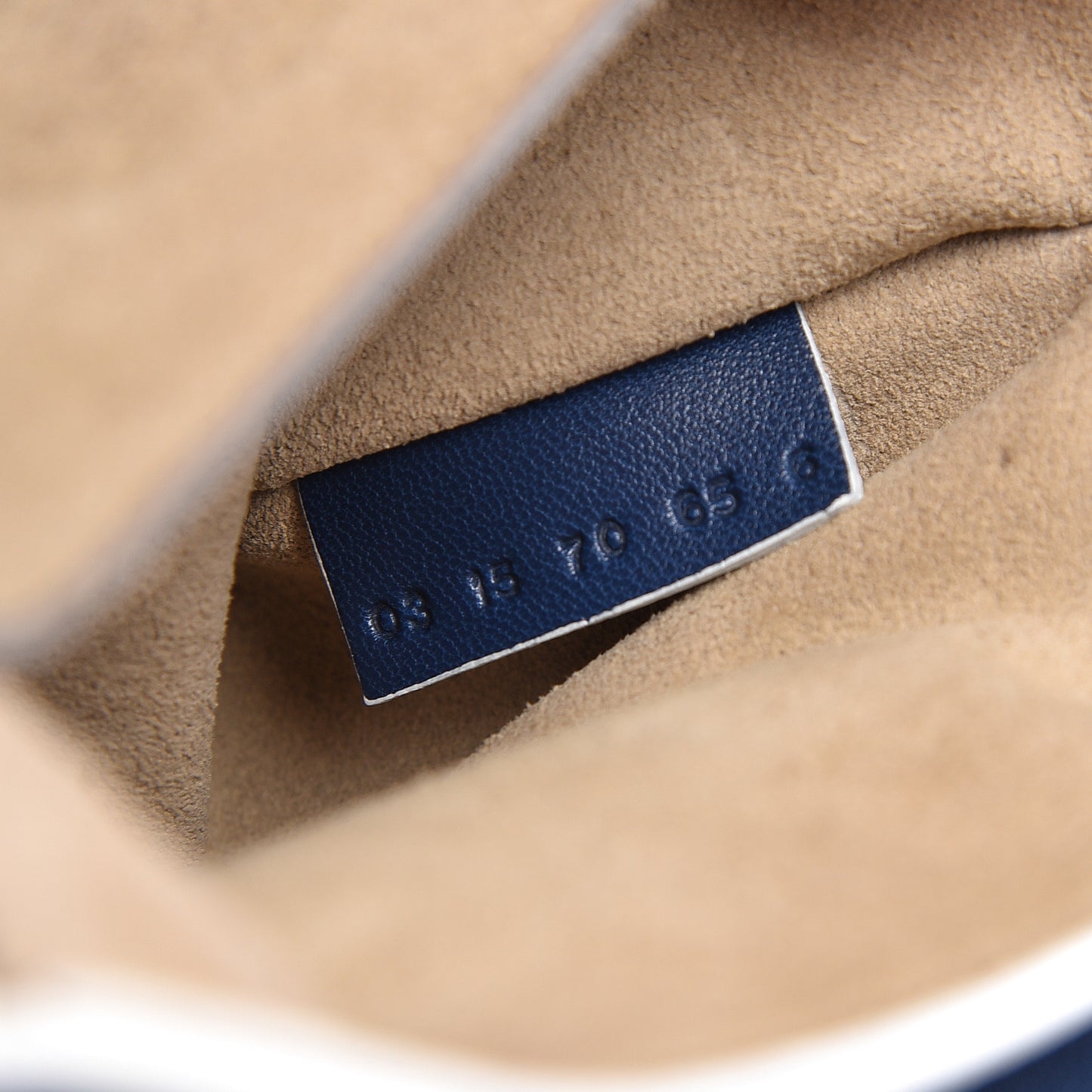 Smooth Calfskin Bi-Color Drew Shoulder Bag Royal Navy Marshamallow