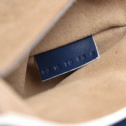 Chloe Smooth Calfskin Bi-Color Drew Shoulder Bag Royal Navy Marshamallow 7 of 13