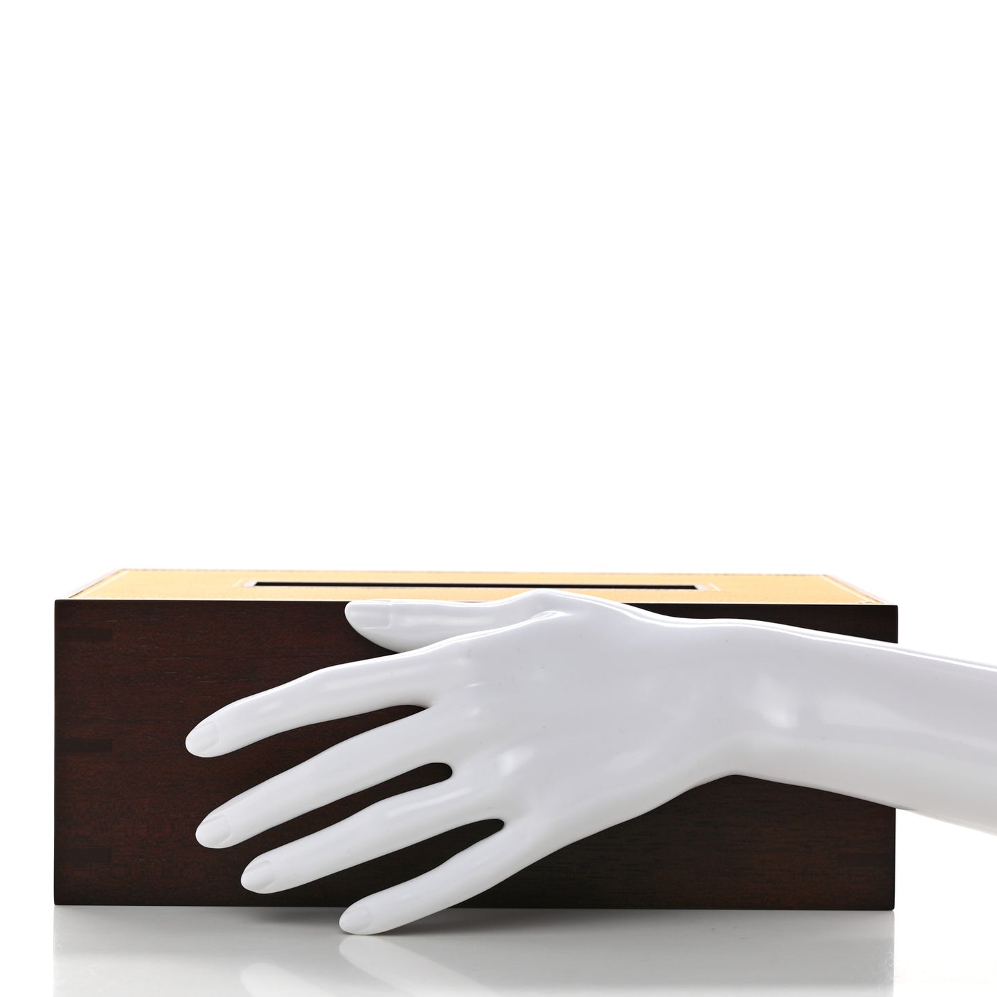 Mahogany Wood Taurillon Clemence Pleiade Tissue Box
