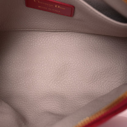 Christian Dior Lambskin Cannage Caro Beauty Pouch Raspberry 5 of 10