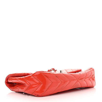 Chanel Patent Chevron Quilted Medium Single Flap Red 4 of 17