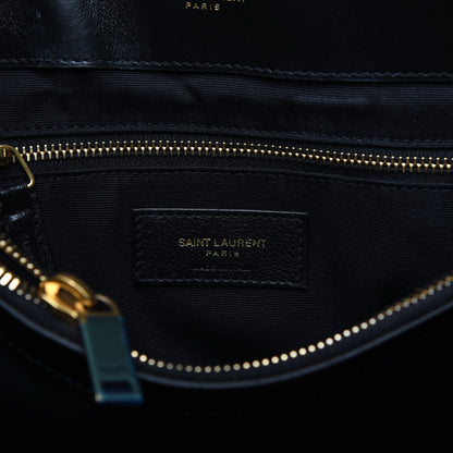 Saint Laurent Calfskin Y Quilted Monogram Medium Loulou Chain Satchel Black 9 of 19