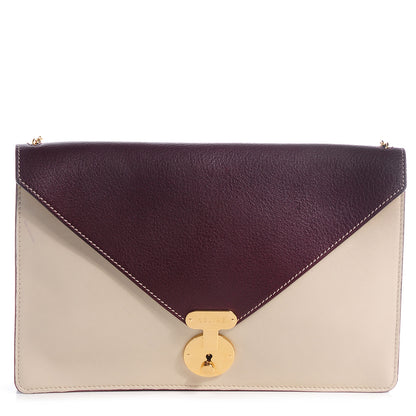 Celine Calfskin Envelope Shoulder Bag Burgundy 1 of 9