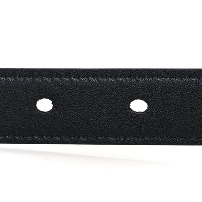 Saint Laurent Grained Calfskin Monogram Square Buckle Belt 65 26 Black 4 of 6