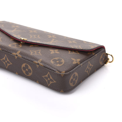 Louis Vuitton Monogram Pochette Felicie Chain Wallet Fuchsia 7 of 10