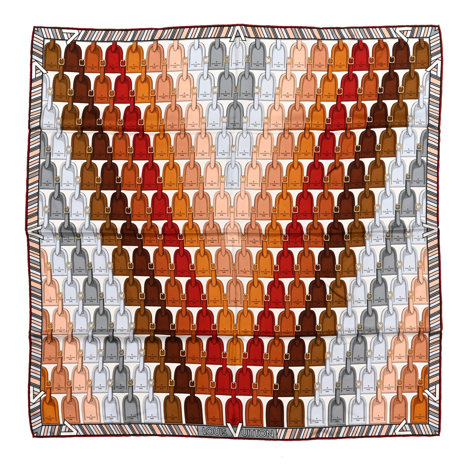 Louis Vuitton Silk MY LV Tags Square 90 Scarf Marron 1 of 3
