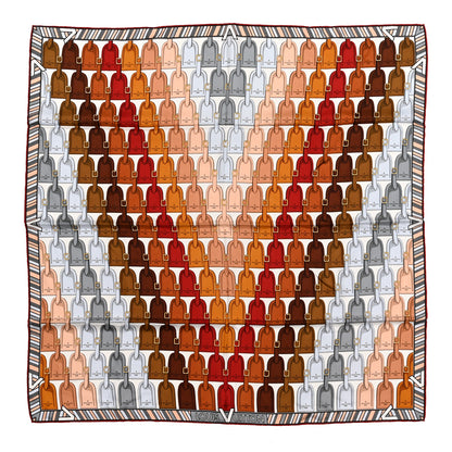 Louis Vuitton Silk MY LV Tags Square 90 Scarf Marron 1 of 3