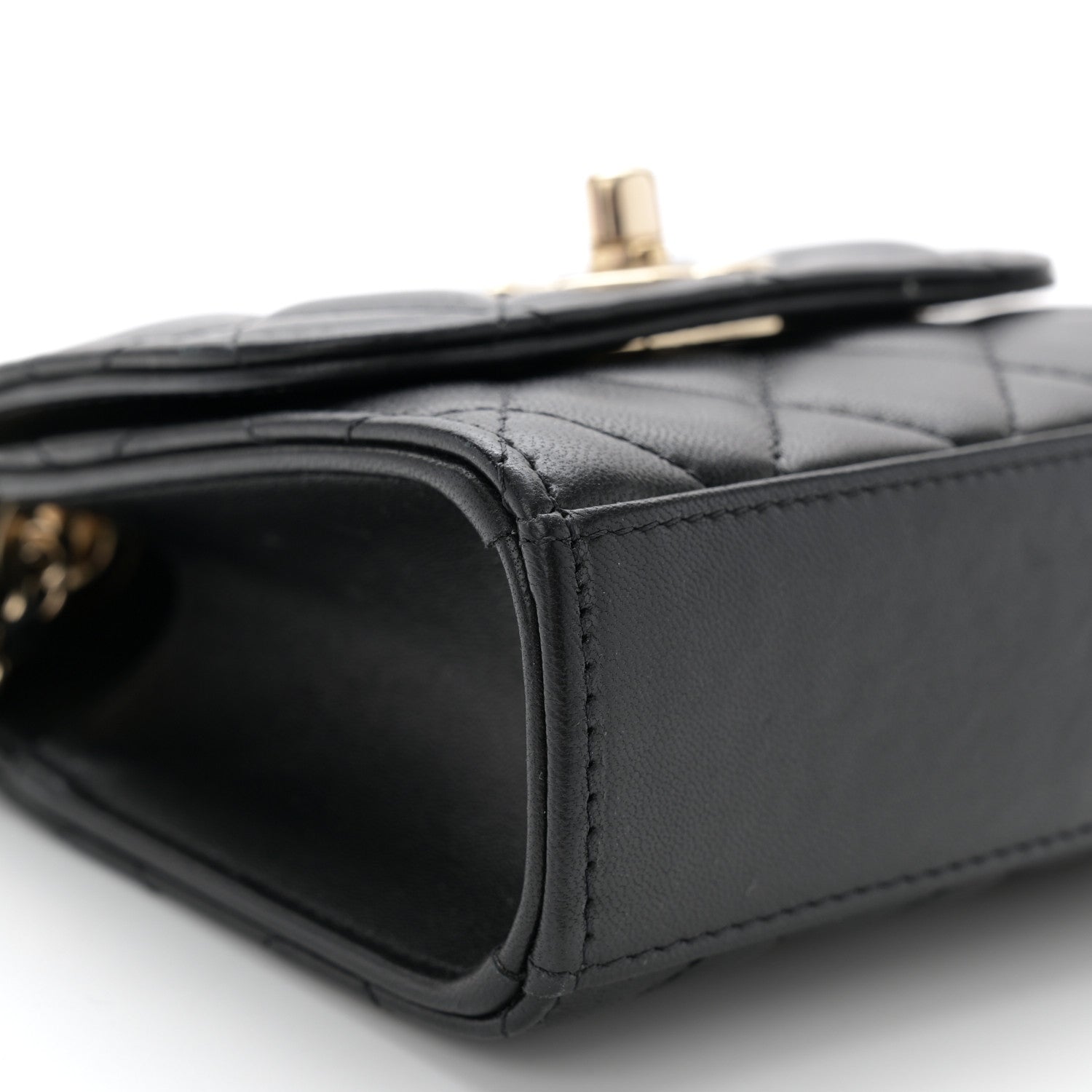 Chanel Lambskin Quilted Mini Trendy CC Chain Wallet Black 9 of 11