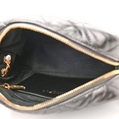 Chanel Metallic Calfskin Pearl Quilted CC Mini Camera Case Ruthenium 5 of 11