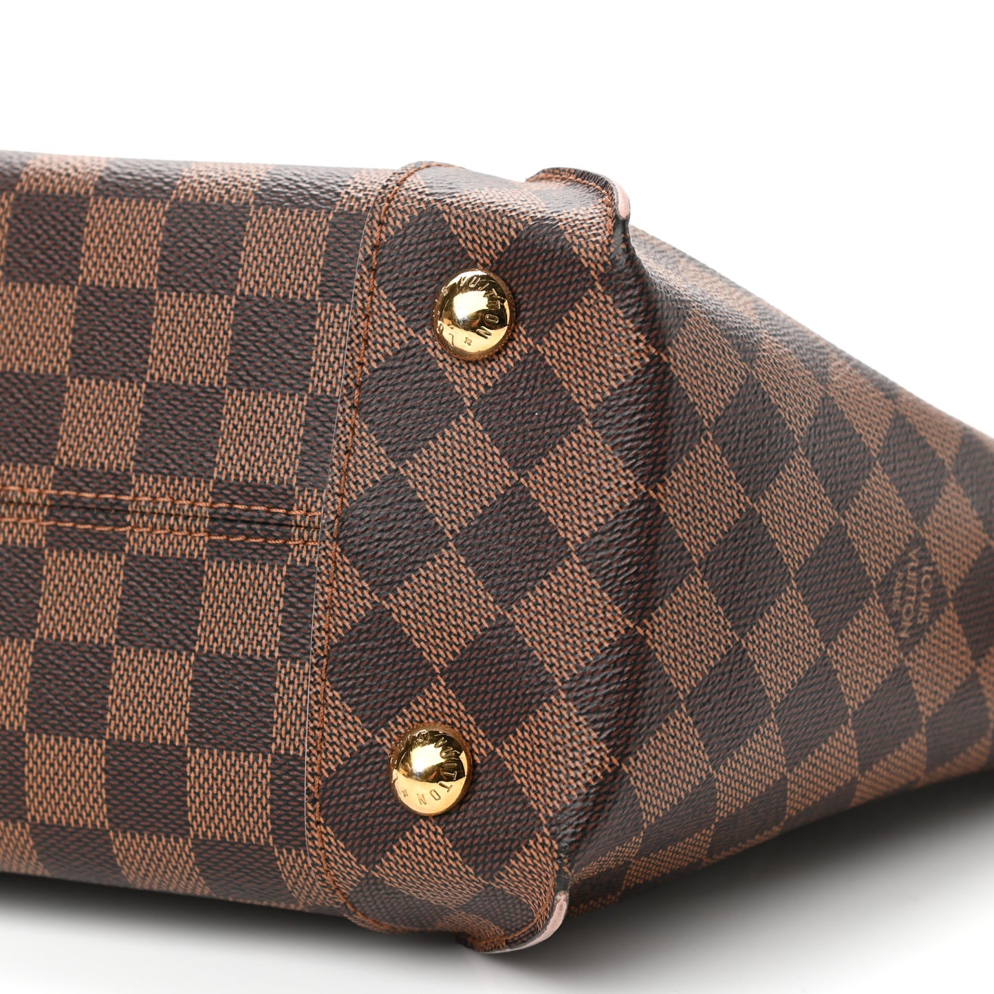 Damier Ebene Caissa Tote PM Rose Ballerine