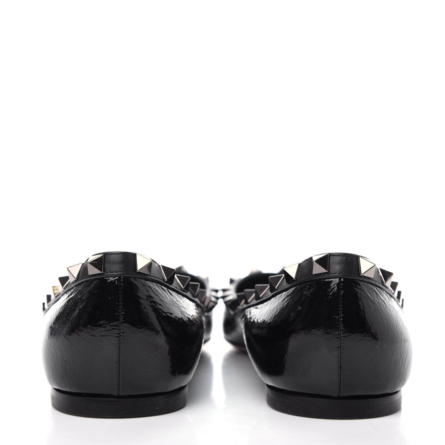 Valentino Garavani Patent Rockstud Ballerina Flats 41 Black 7 of 10