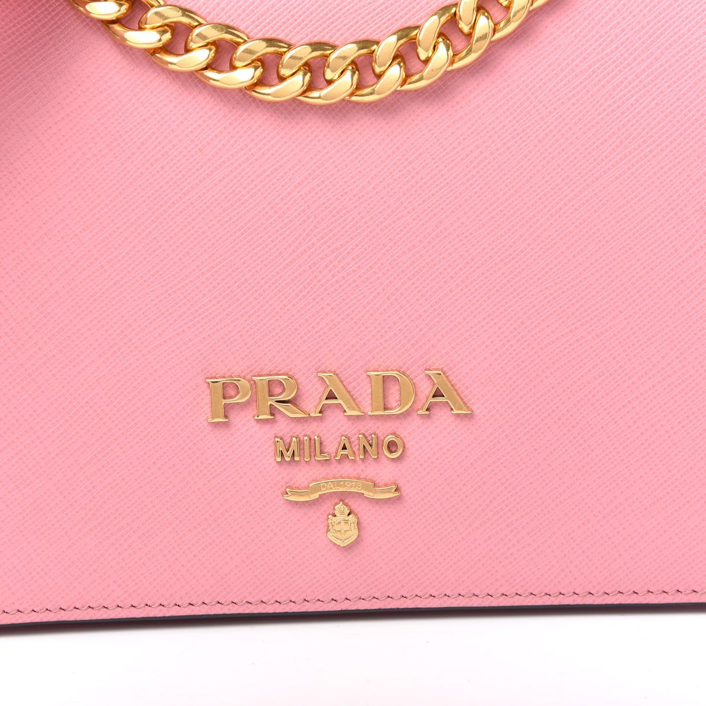 Saffiano Soft Calfskin Chain Crossbody Bag Petalo