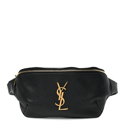 Saint Laurent Grain De Poudre Monogram Belt Bag Black 1 of 11