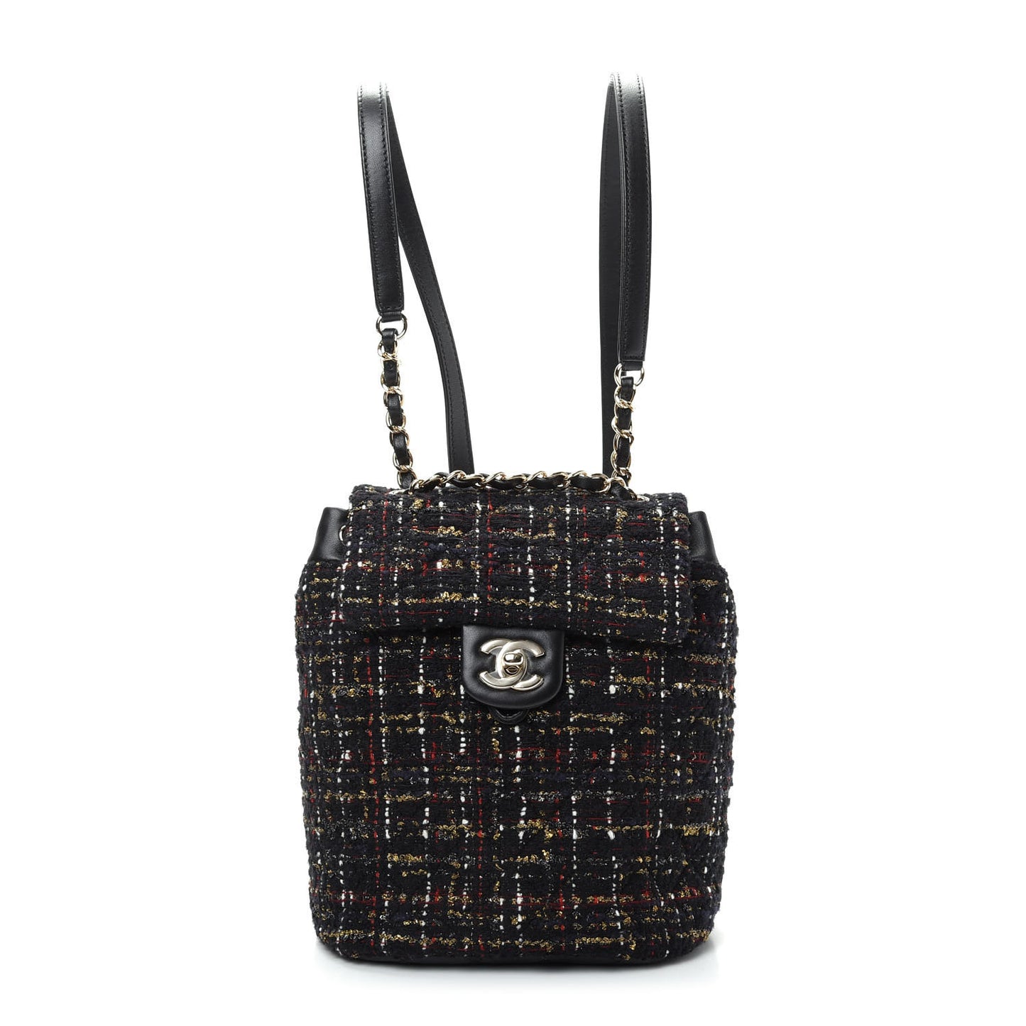 Tweed Mini Urban Spirit Backpack Black Gold