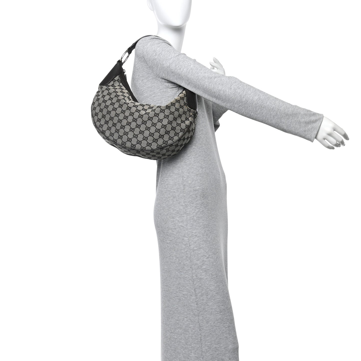 Monogram Half Moon Hobo Dark Brown