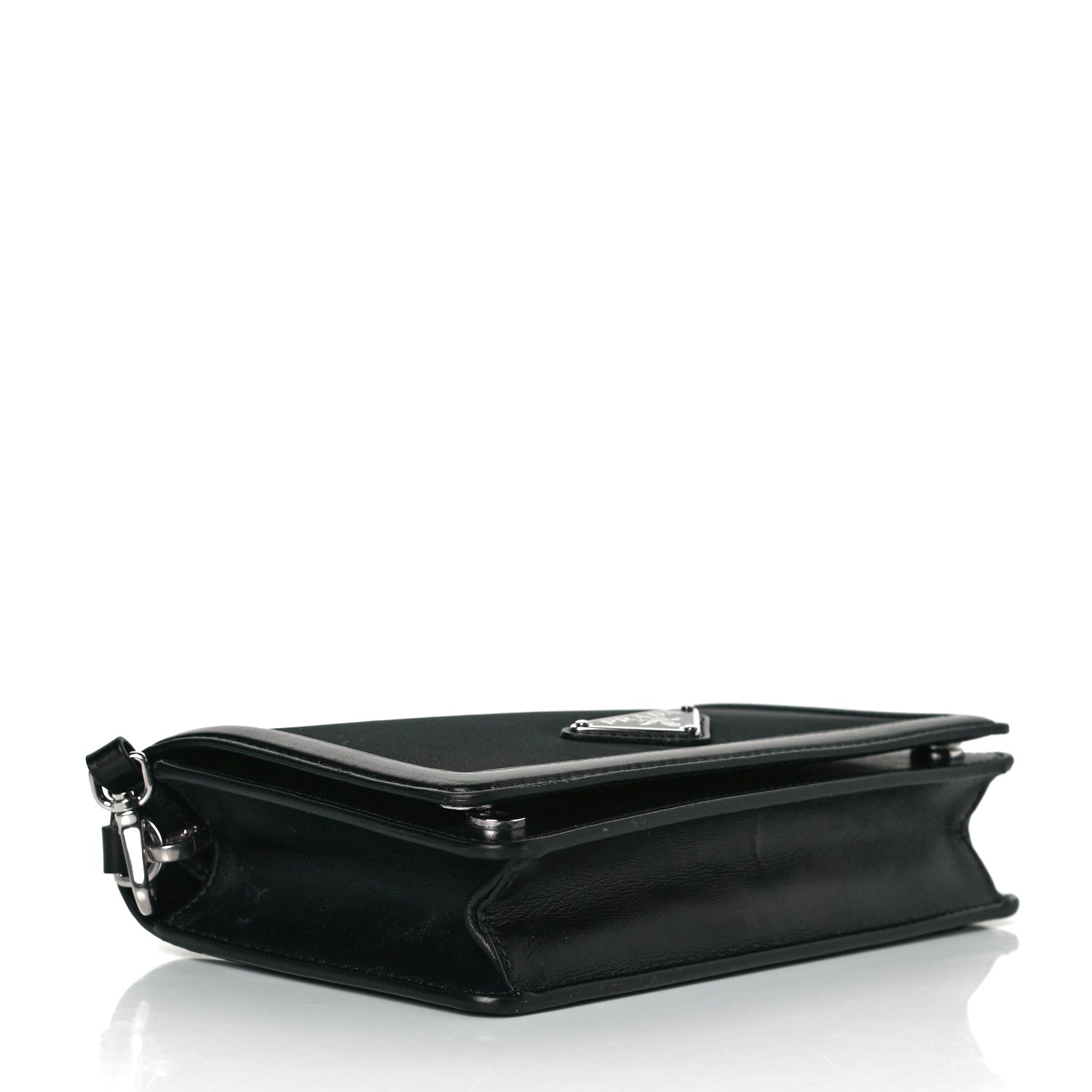 Prada Nylon Calfskin Mini Crossbody Bag Black 3 of 6
