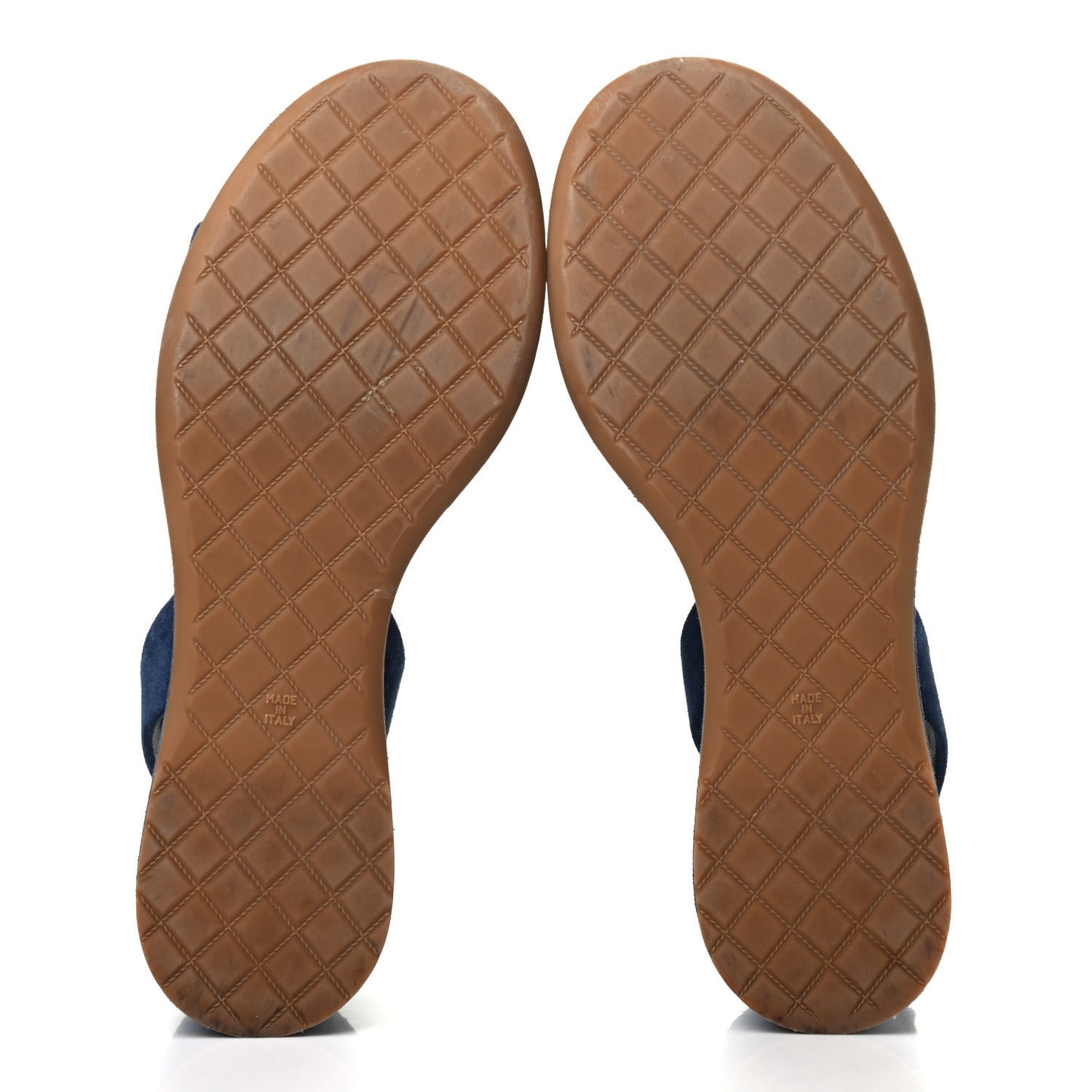 Suede Calfskin Platform Wedge Sandals 39 Blue
