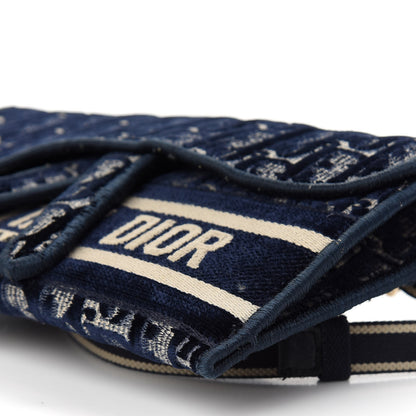 Christian Dior Oblique Slim Saddle Pouch Blue 6 of 10