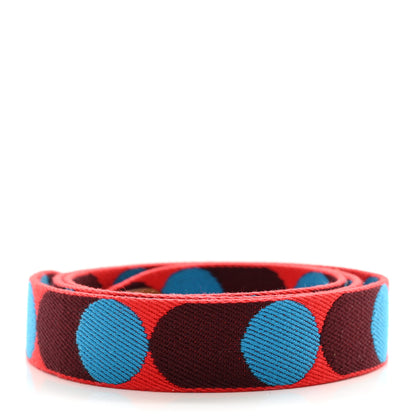 Hermes Toile Swift 25mm Sangle Flipperball To Go Shoulder Strap Rouge De Coeur Bleu Frida Gold 2 of 5