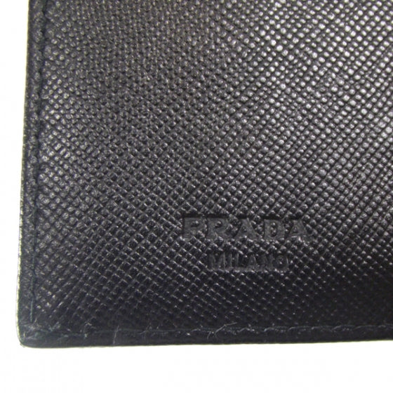 Prada Nylon Leather Tri-fold Wallet Black 6 of 8