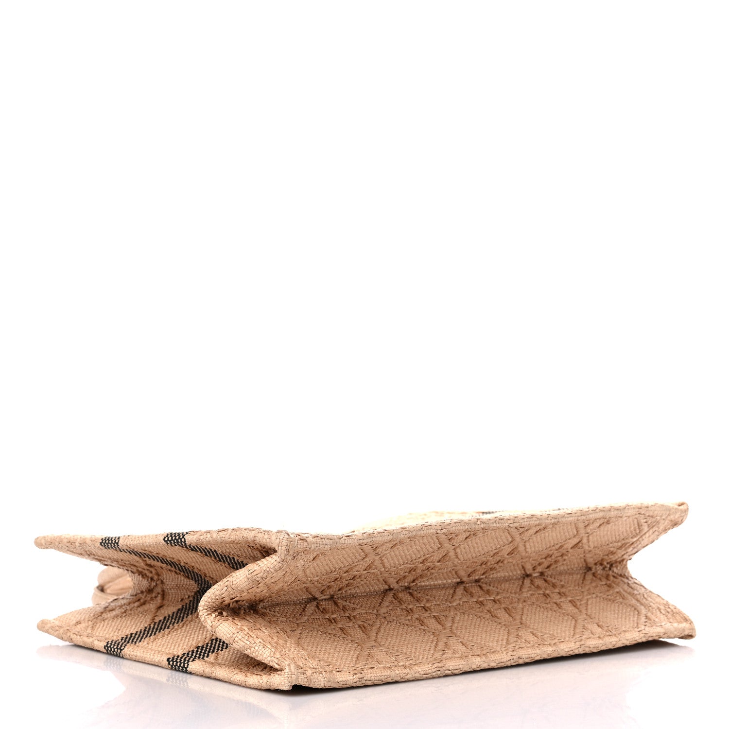 Christian Dior Raffia Cannage Medium Book Tote Natural 4 of 9