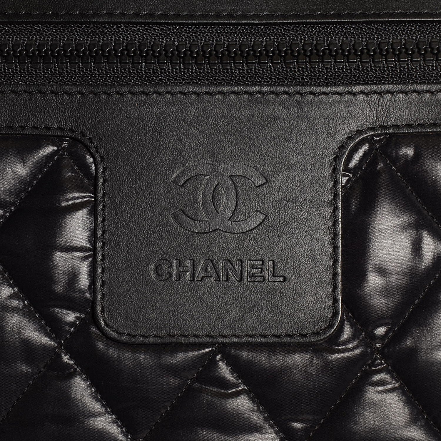 Chanel Nylon Quilted Coco Cocoon Trolley Black 8 of 10