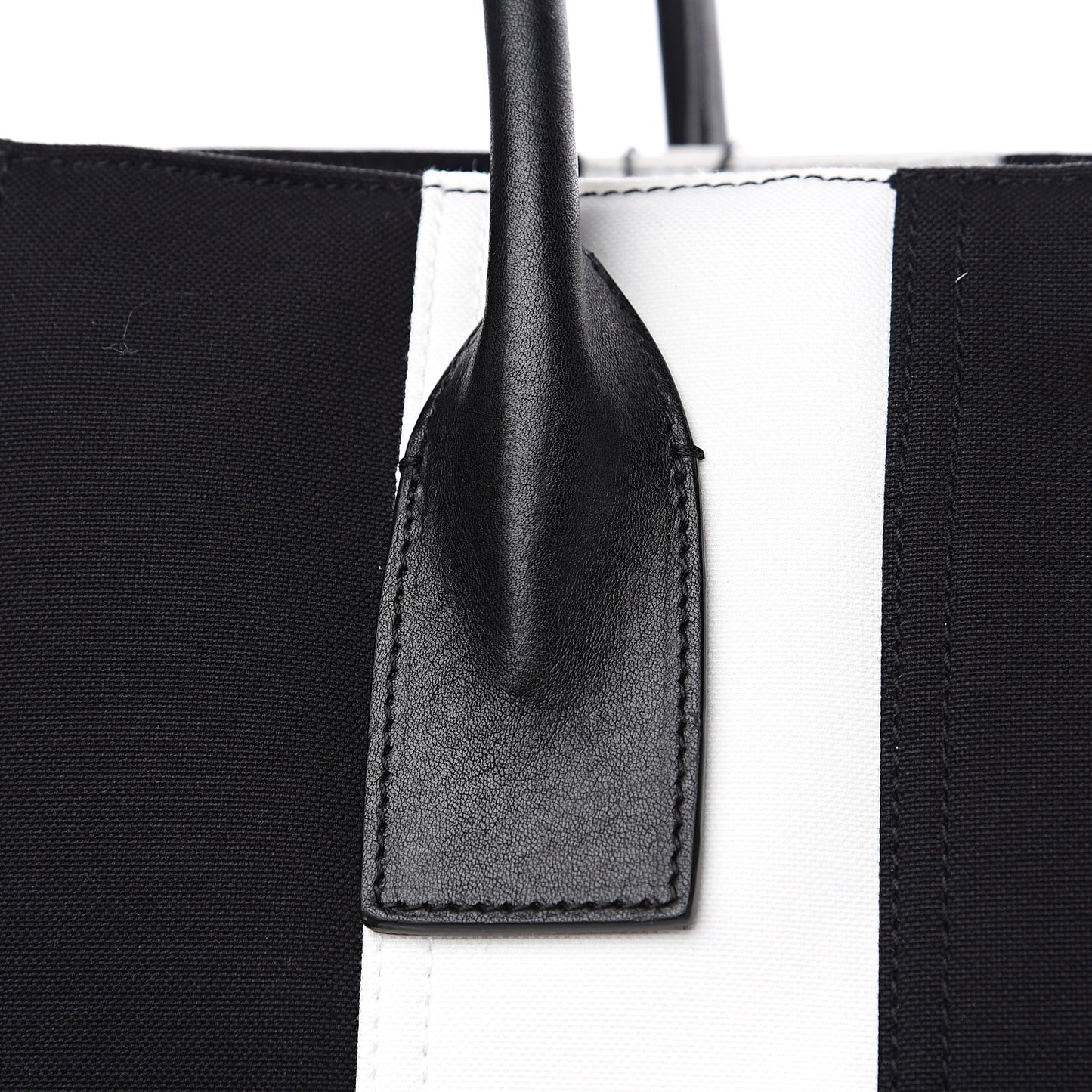 Canvas Noe Striped Tote Black White