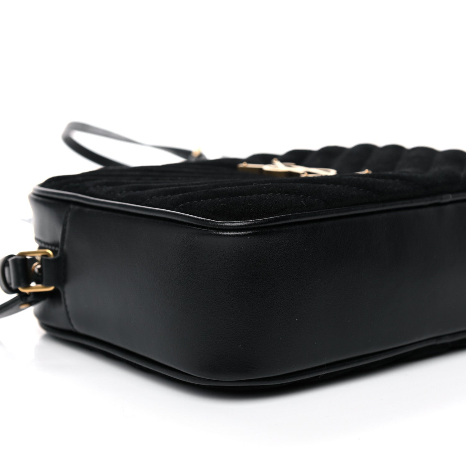 Saint Laurent Suede Calfskin Monogram Lou Camera Bag Black 8 of 9