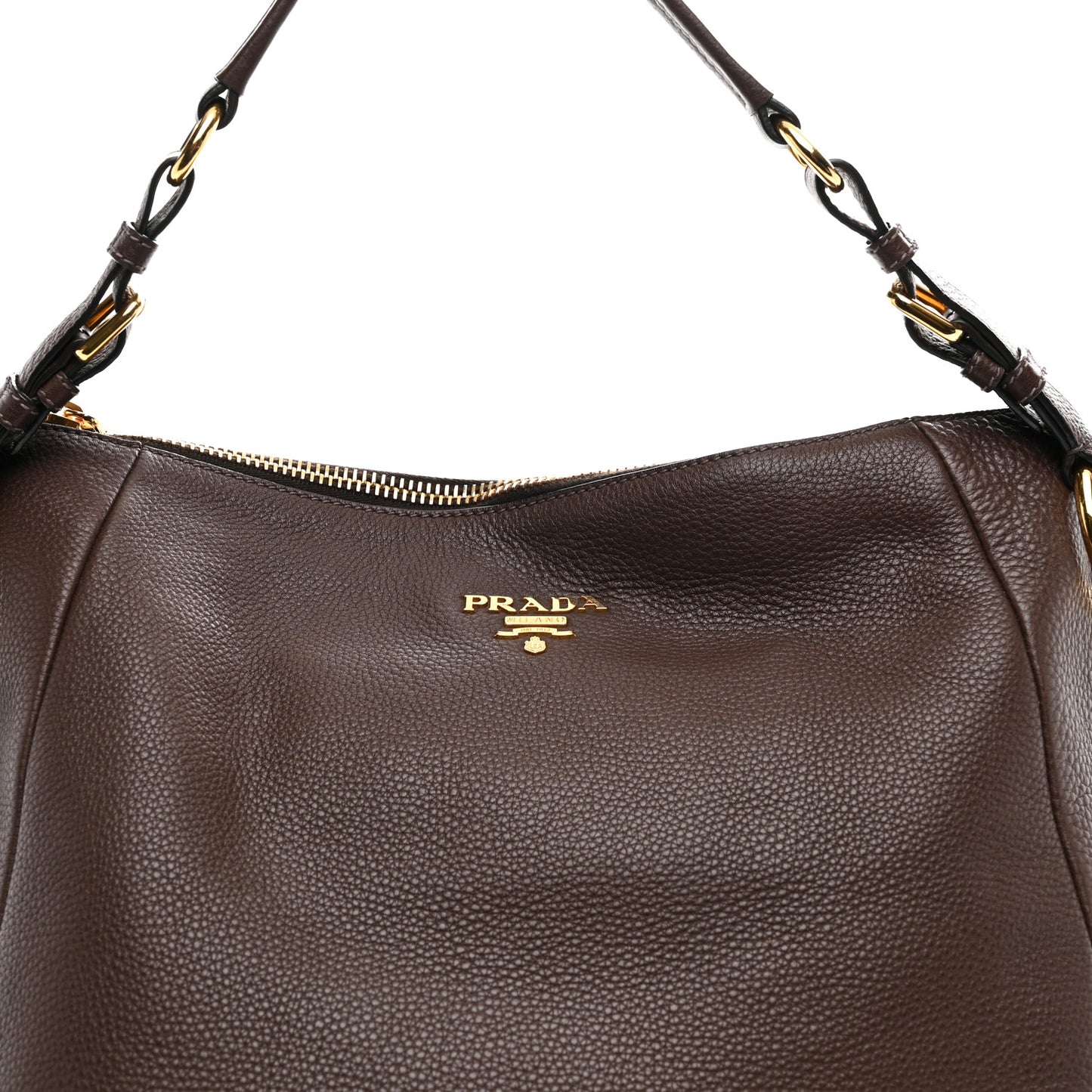 Vitello Daino Shoulder Bag Caffe