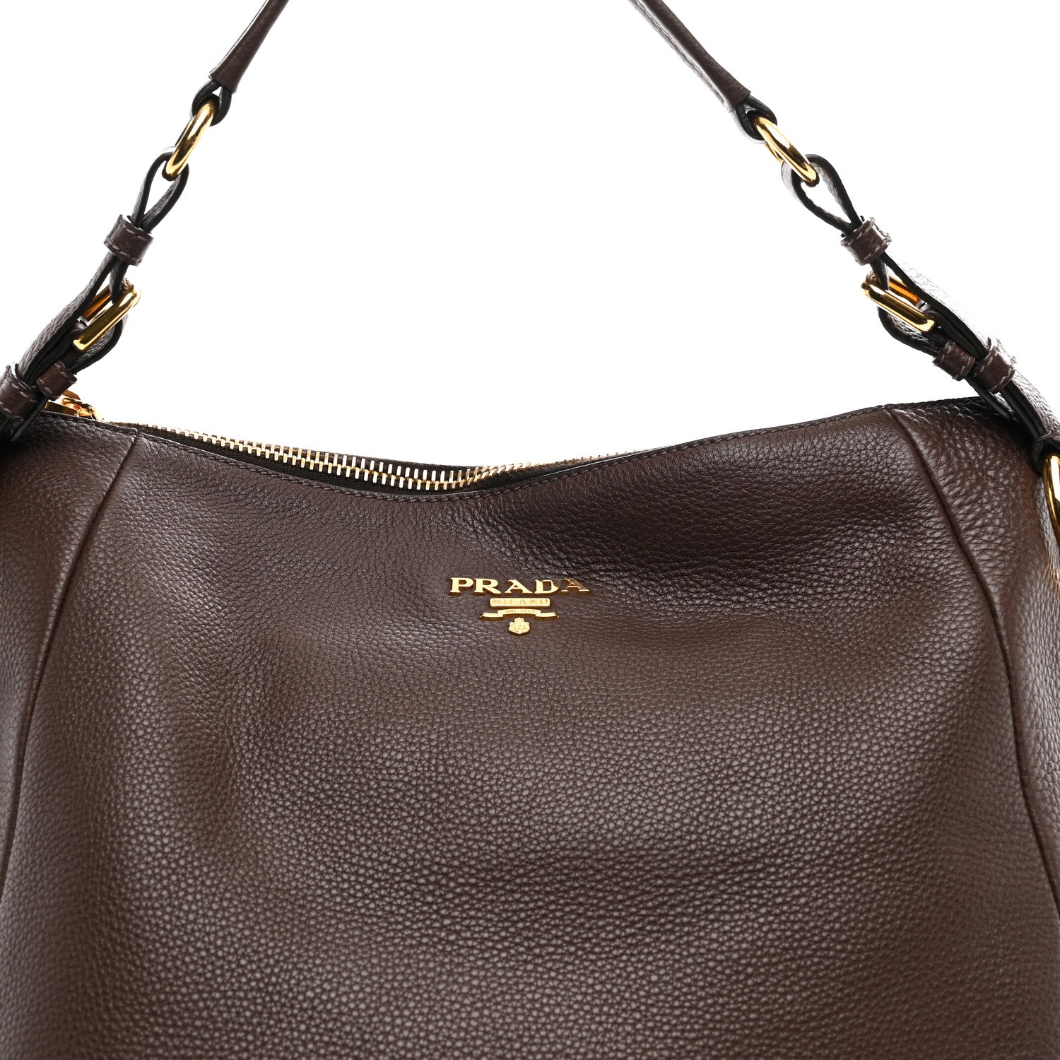 Prada Vitello Daino Shoulder Bag Caffe 9 of 12