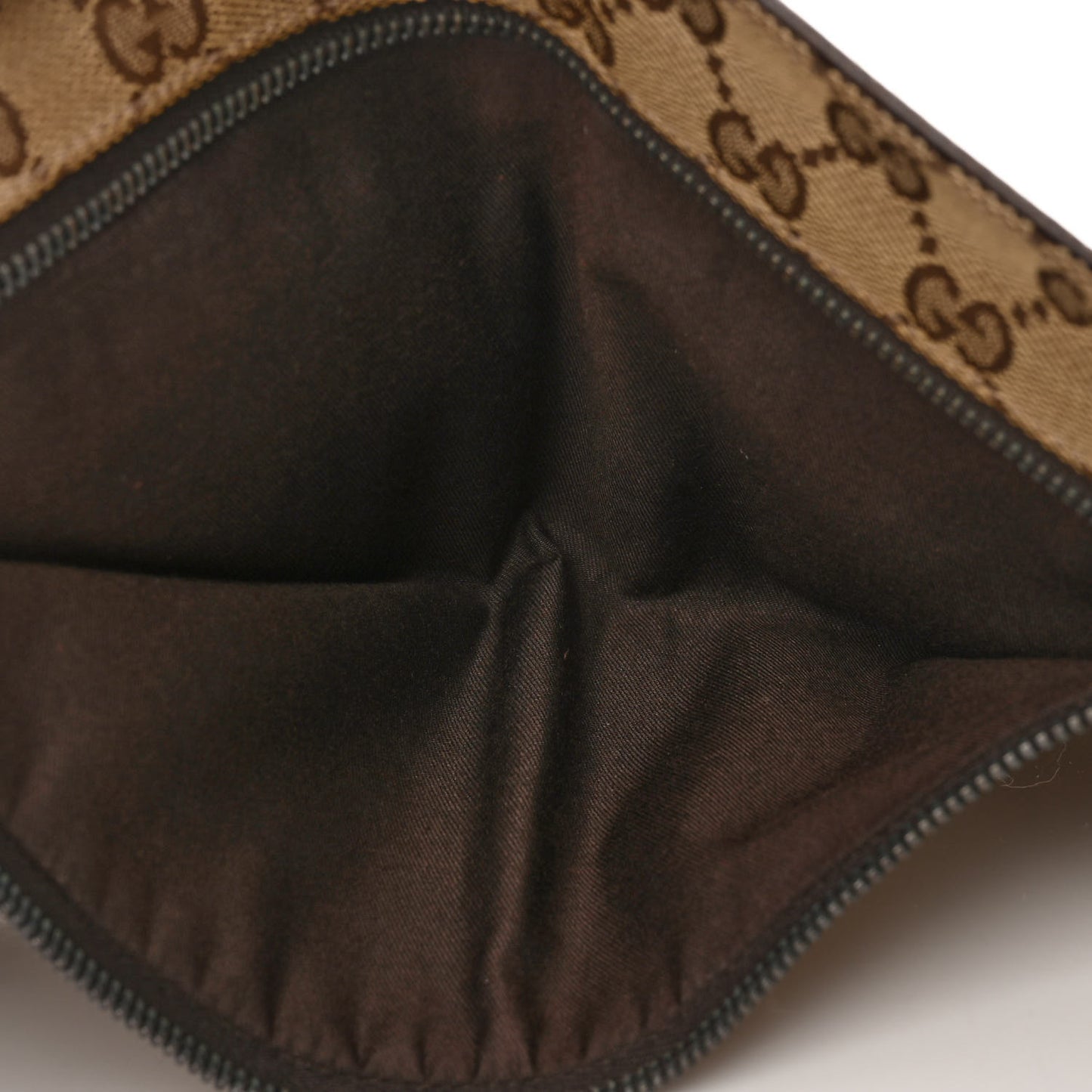 GG Monogram Web Double Pocket Belt Bag Dark Brown