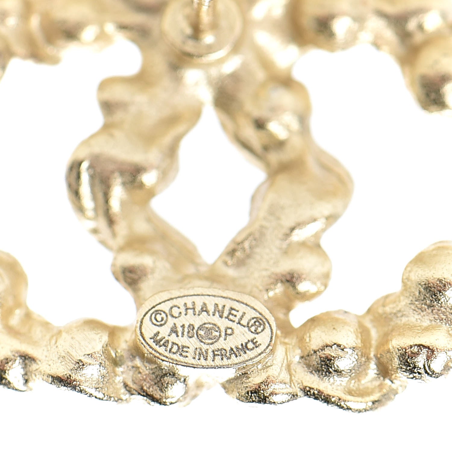 Chanel Pearl CC Earrings Gold 4 of 5