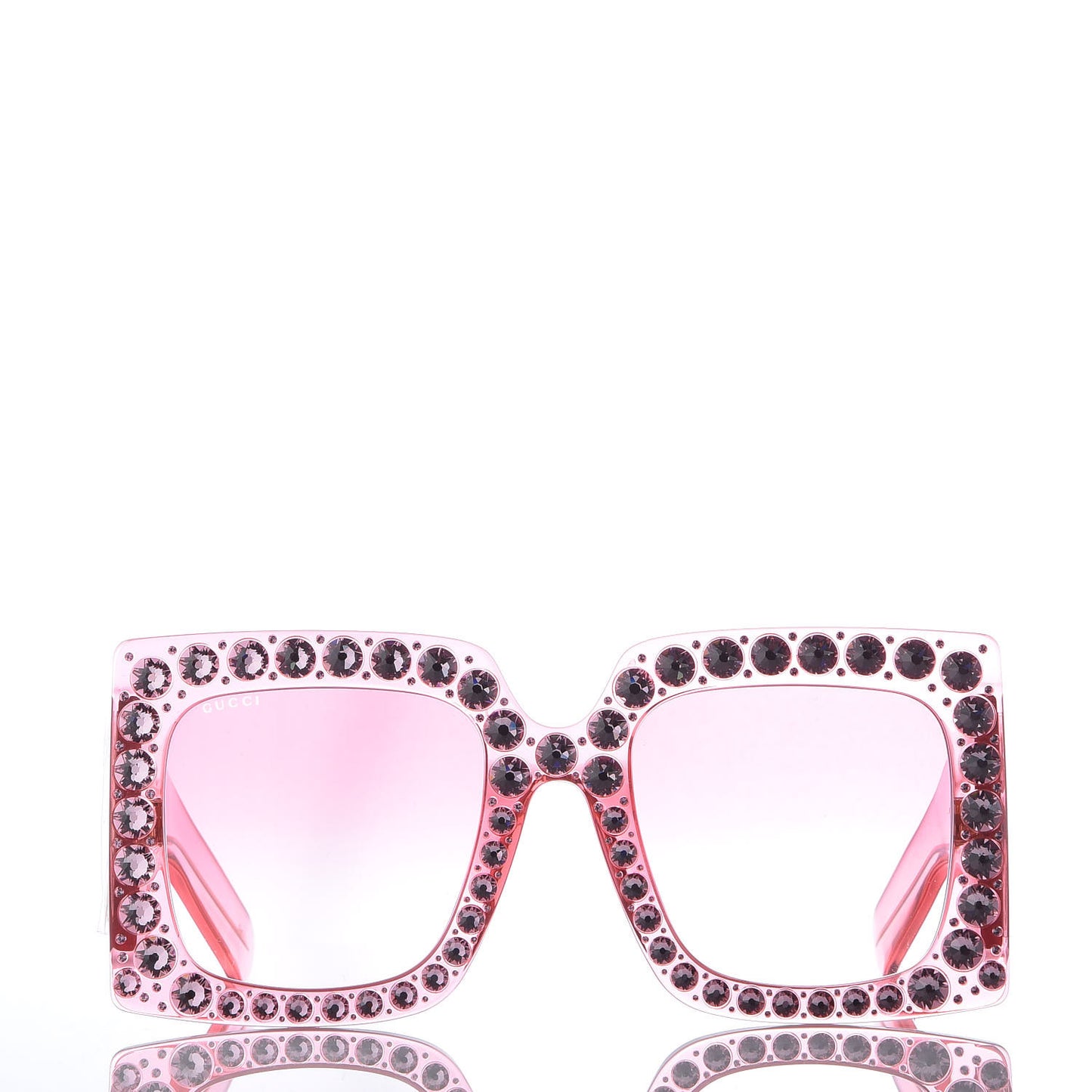 Acetate Crystal Oversize Sunglasses GG0148S Pink