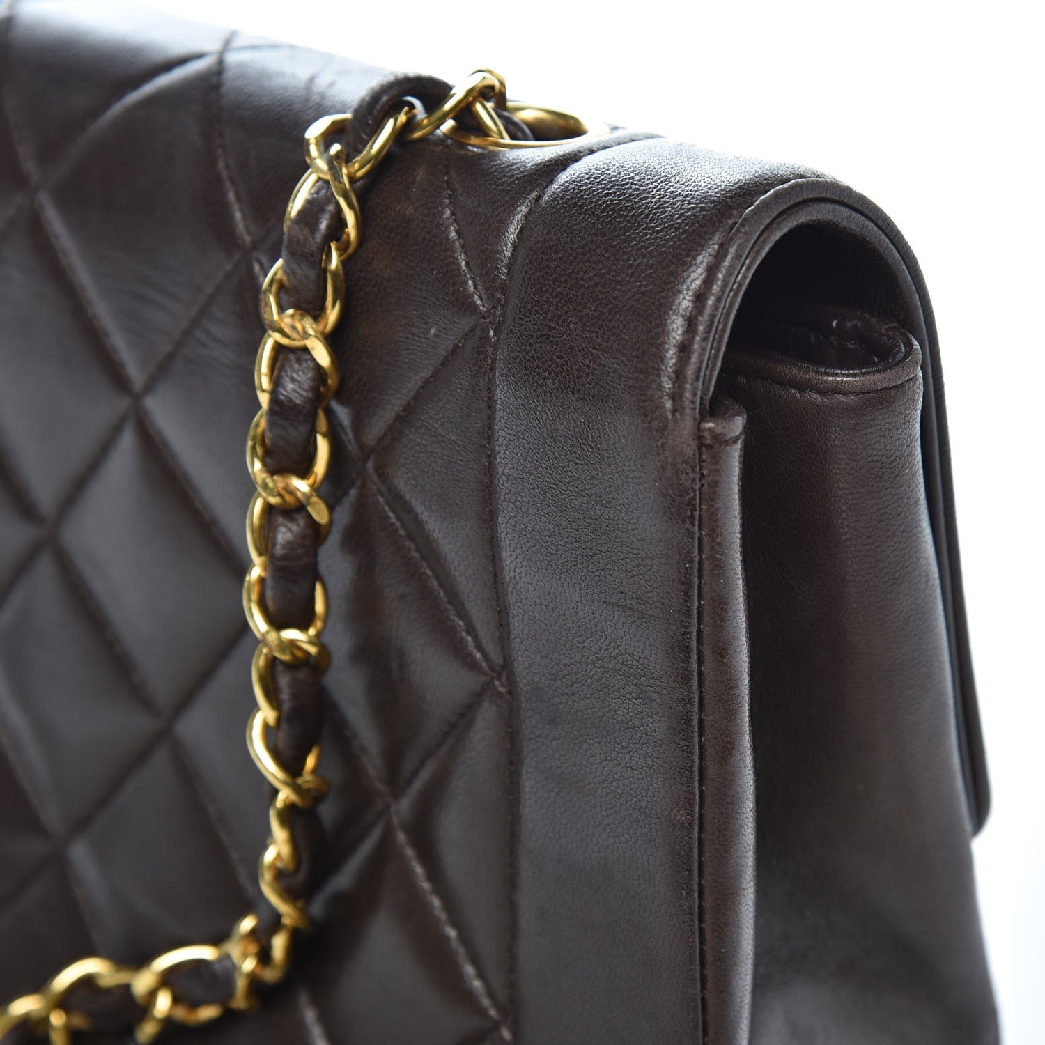 Chanel Lambskin Quilted Small Single Flap Brown 15 of 15