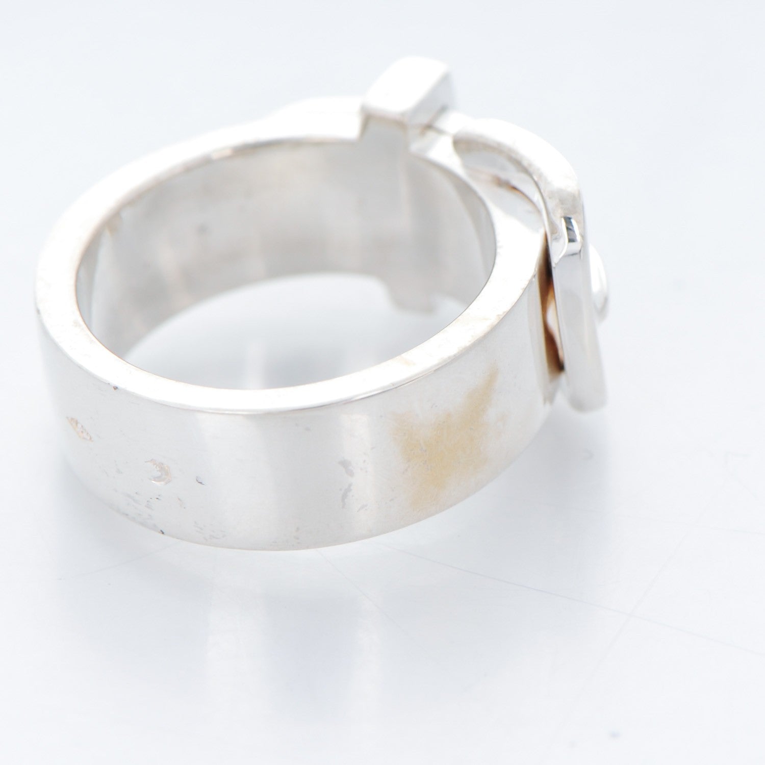 Hermes Sterling Silver Debridee Ring PM 50 5.25 6 of 7