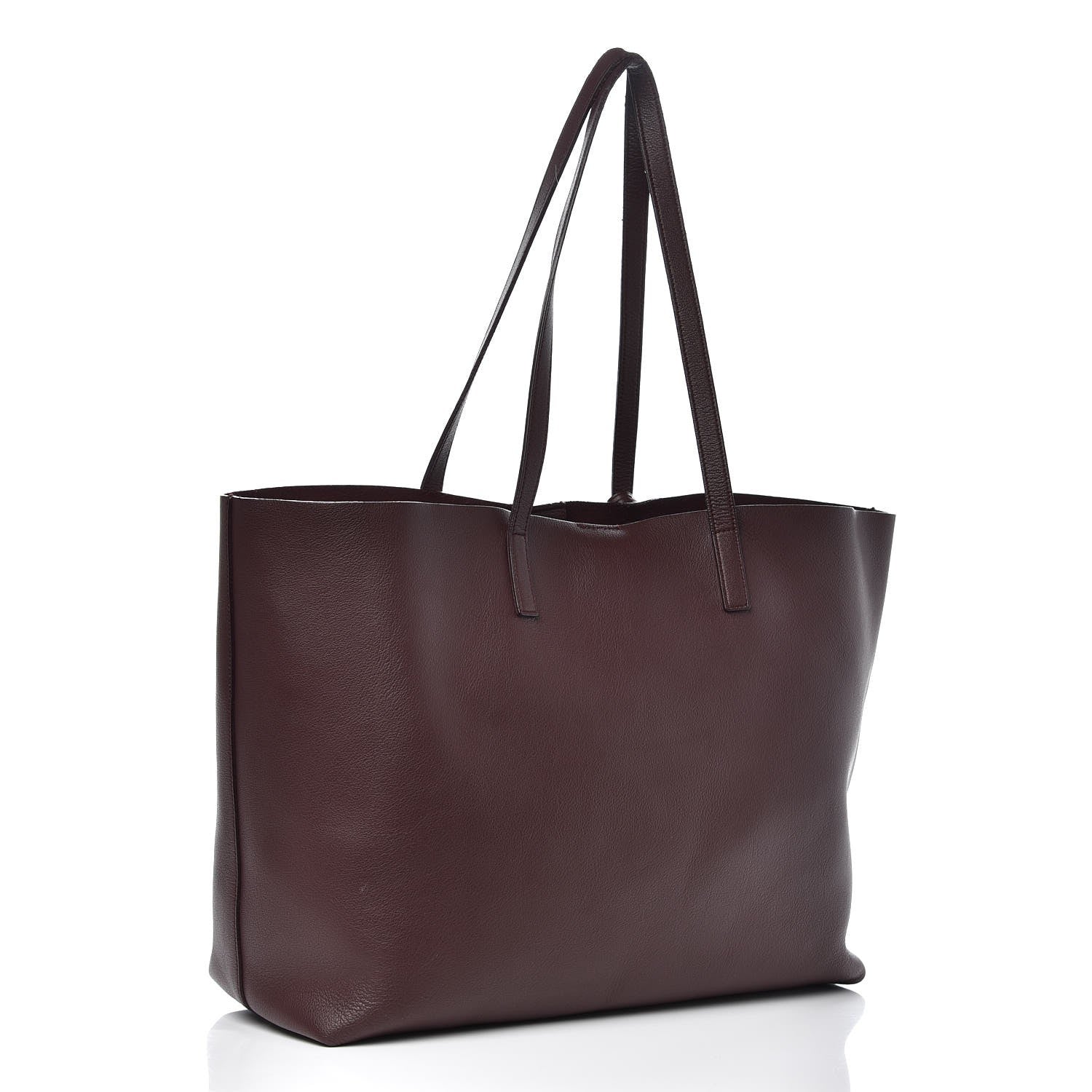 Saint Laurent Calfskin Large Shopping Tote Bordeaux 4 of 12