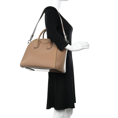 Givenchy Shiny Lord Calfskin Medium Antigona Dark Beige 2 of 10