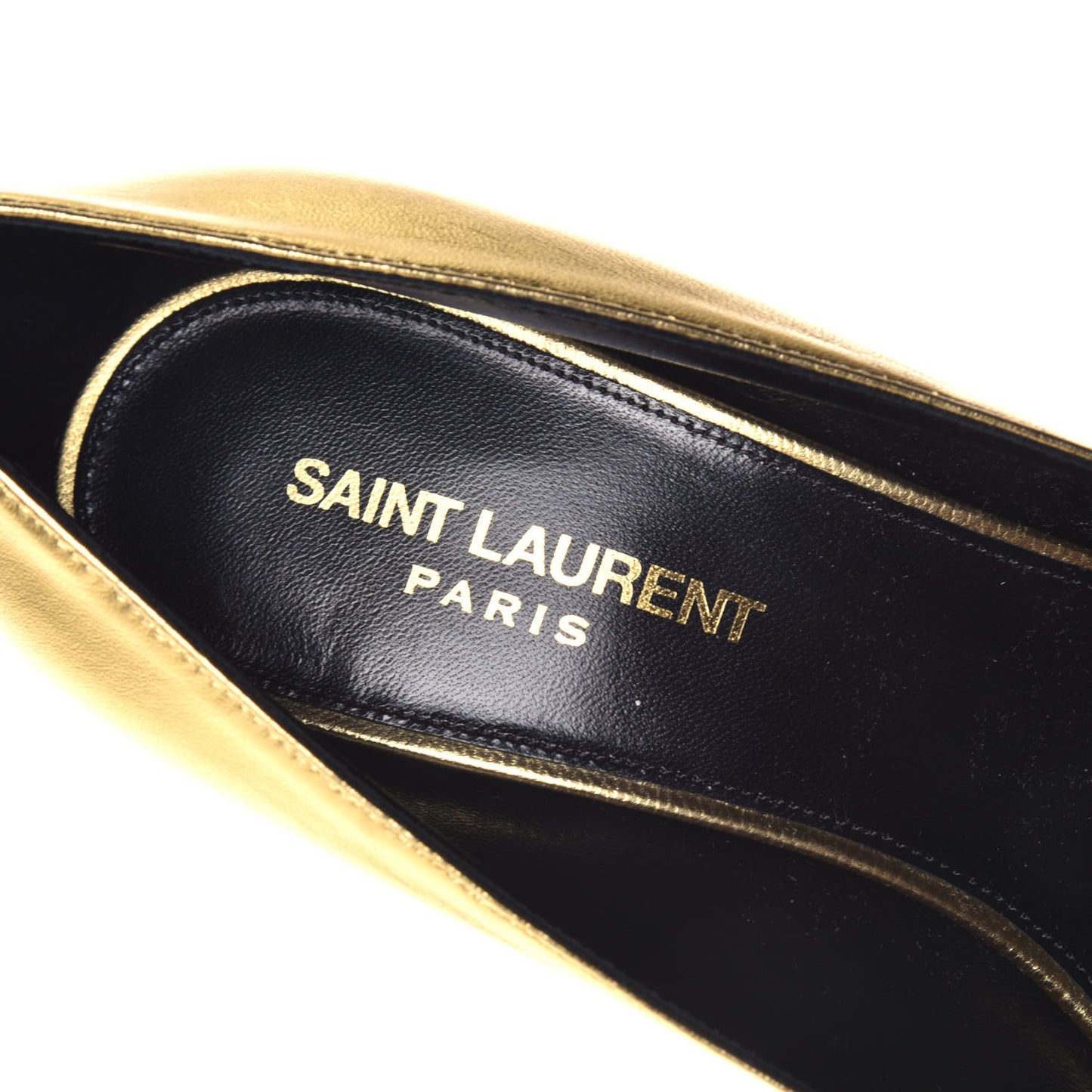 Calfskin Opyum 85 Pumps 38 Gold