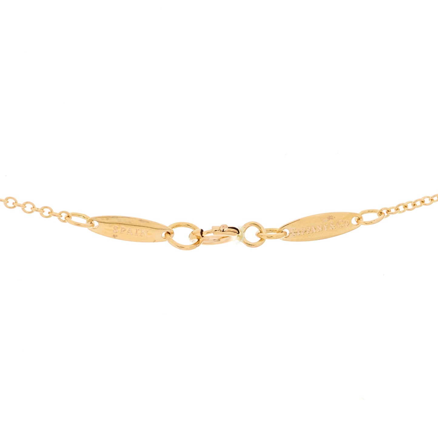 18K Rose Gold Diamond .14ct Elsa Peretti Diamonds by the Yard Pendant Necklace