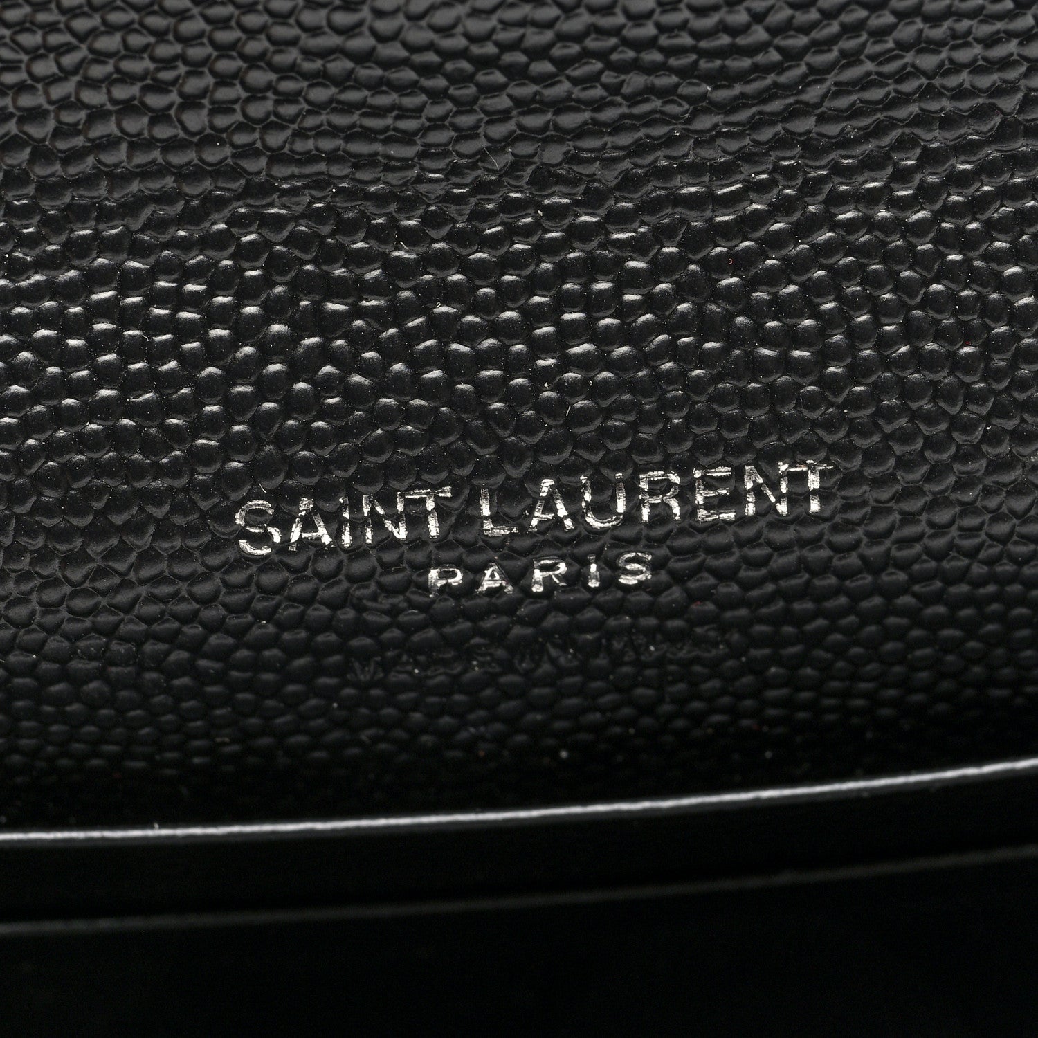 Saint Laurent Grain De Poudre Matelasse Chevron Small Monogram Envelope Wallet Black Black 6 of 6