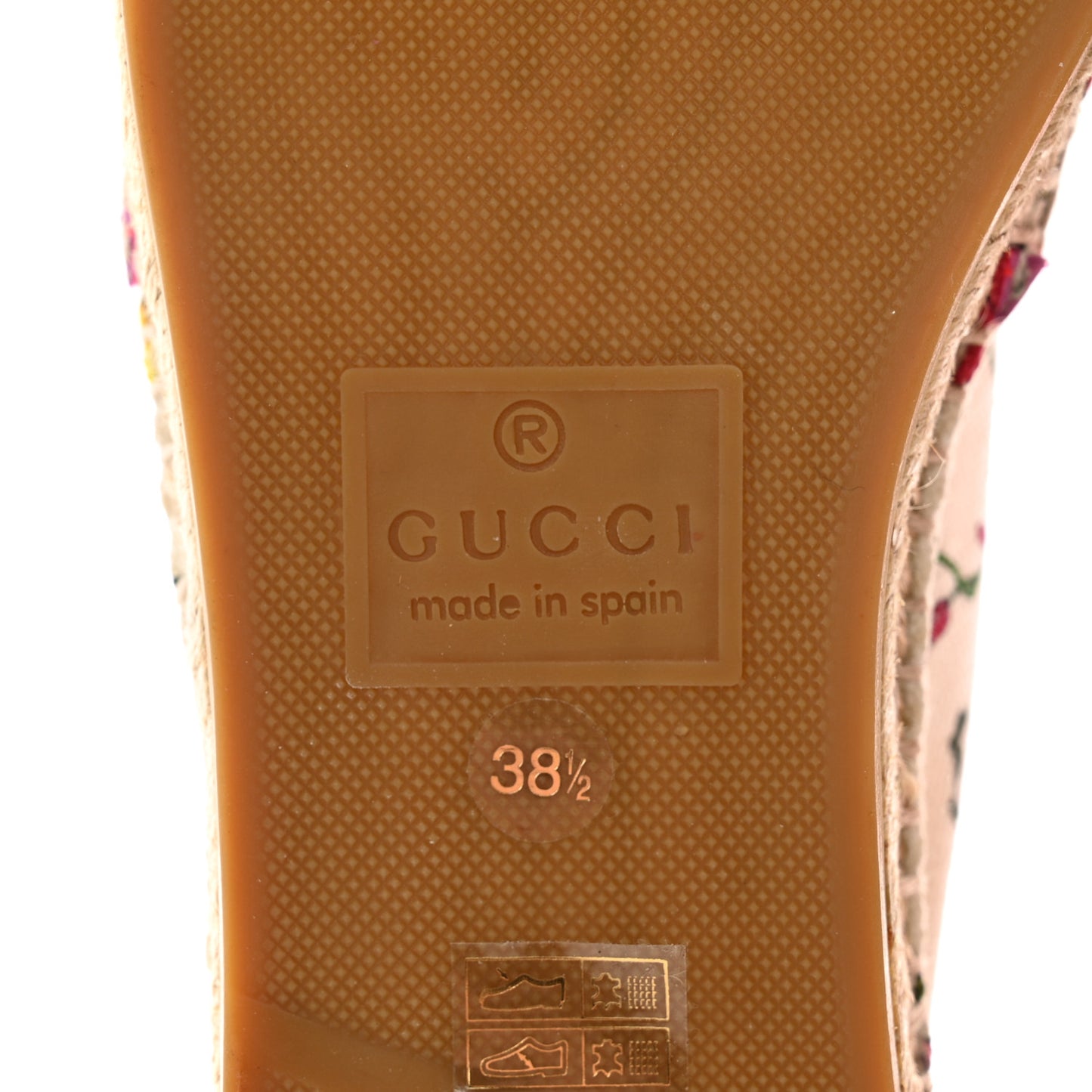 Canvas Flora Print Espadrilles 38.5 White Multicolor Fuxia