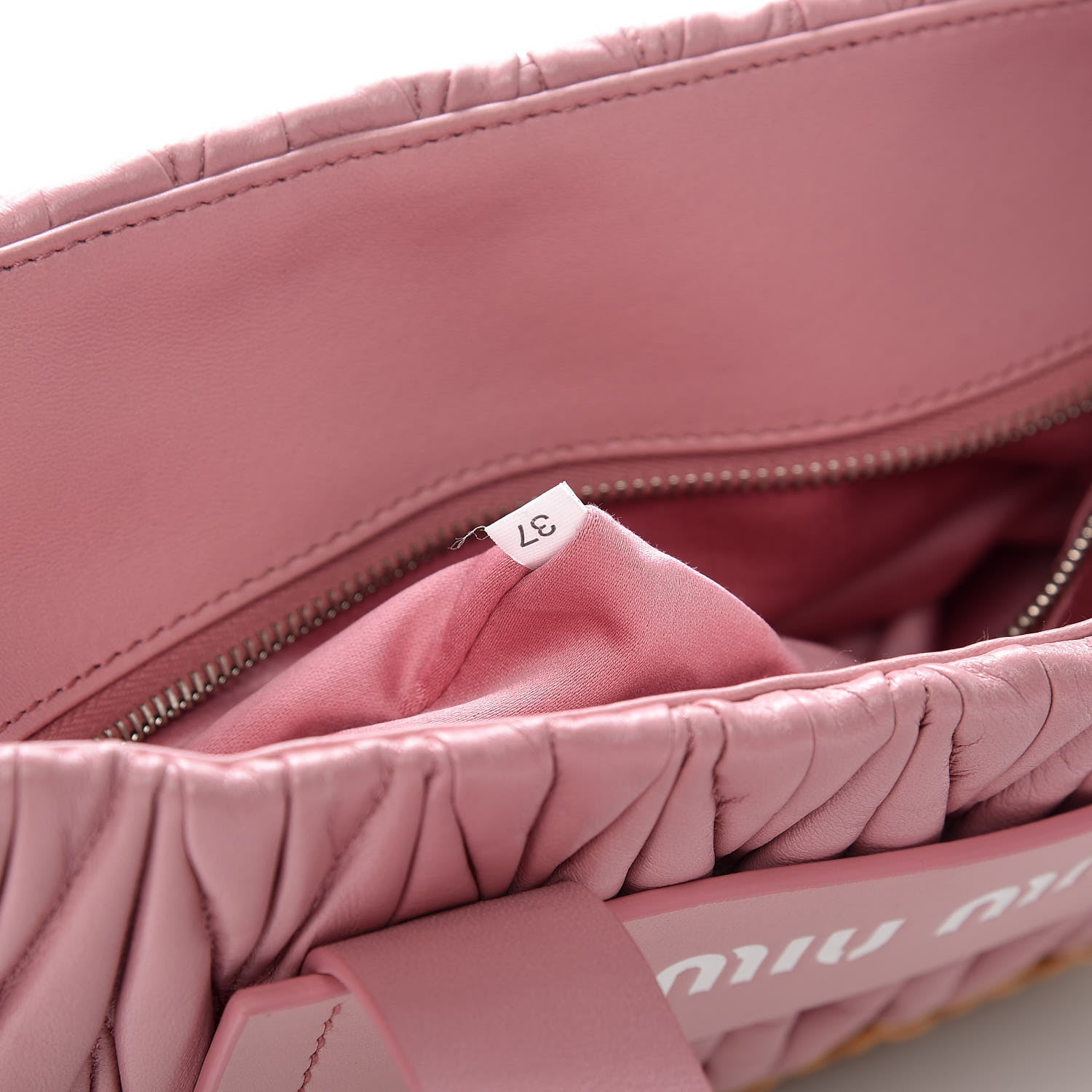 Miu Miu Nappa Matelasse Wicker Basket Bag Rosa Miele 8 of 11