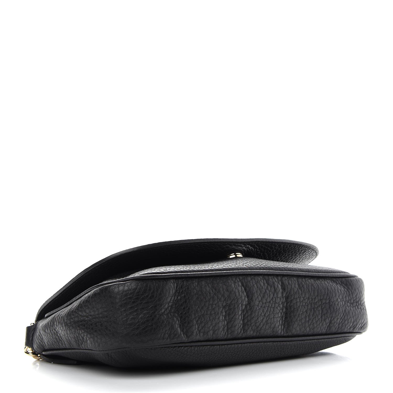 Gucci Pebbled Calfskin Medium Soho Flap Crossbody Black 4 of 9