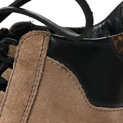 Louis Vuitton Suede Calfskin Monogram Laureate Platform Desert Boots 38.5 Taupe 14 of 18