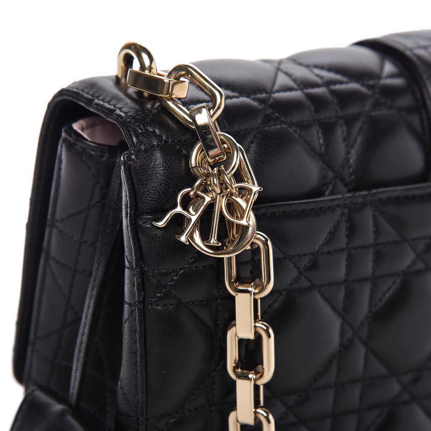 Lambskin Cannage Medium Miss Dior Flap Black