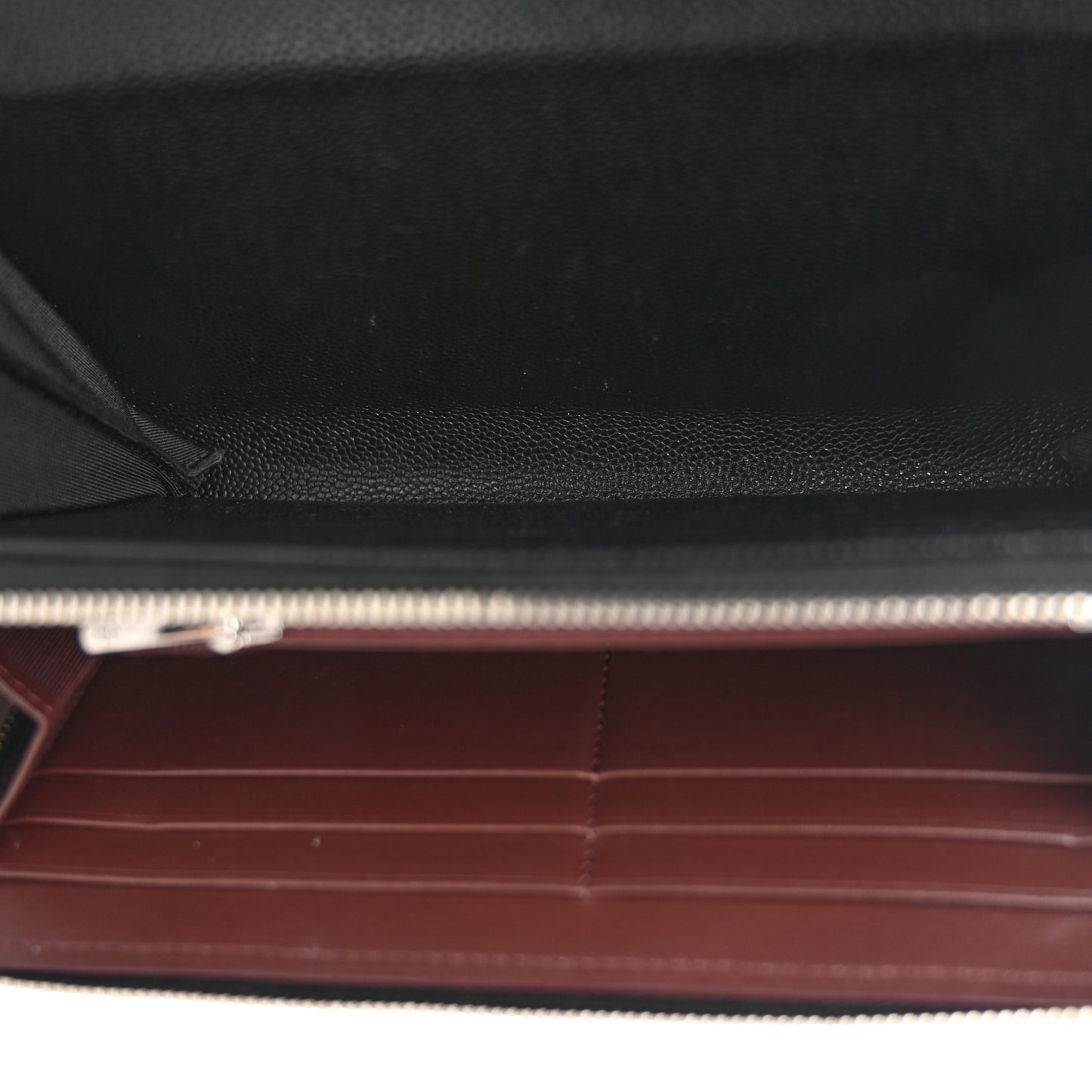 Caviar Quilted Phone Holder Wallet on Removable Chain Black