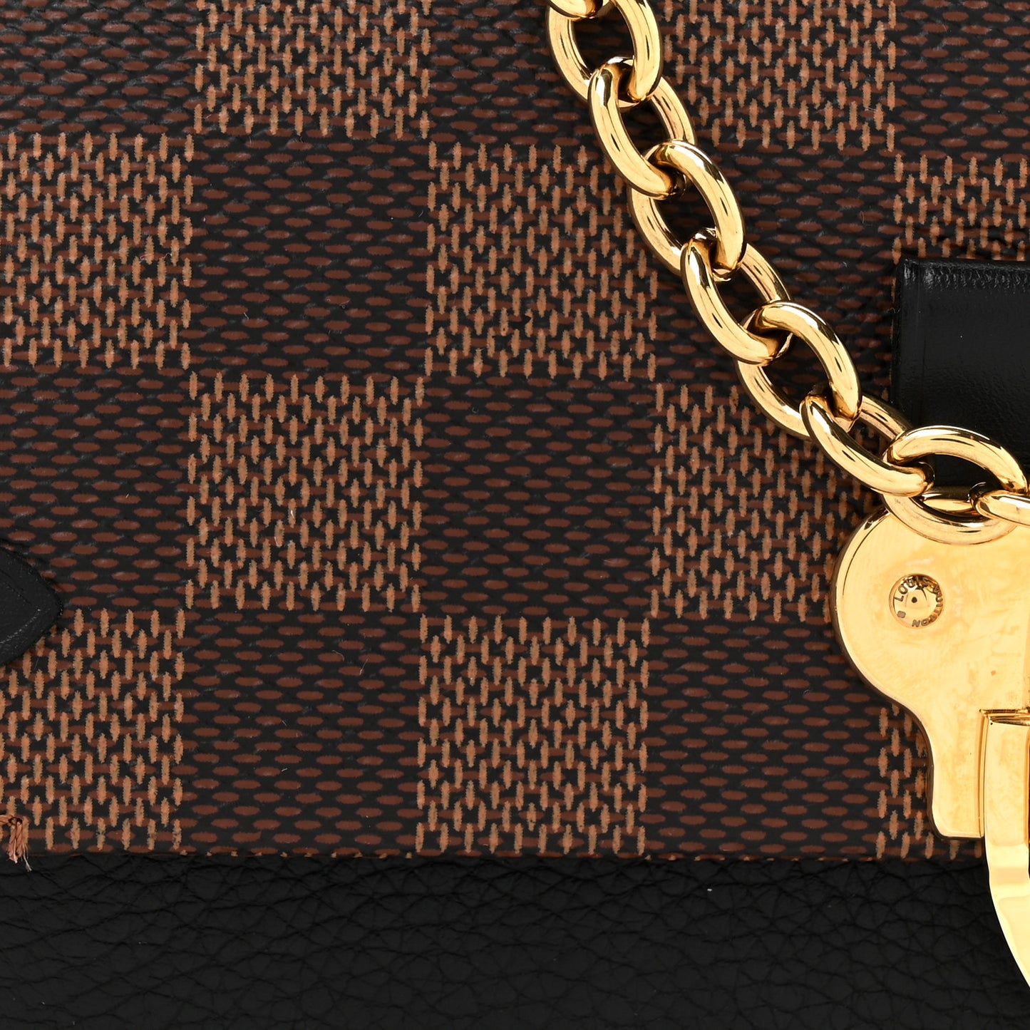 Damier Ebene Vavin Chain Wallet Black