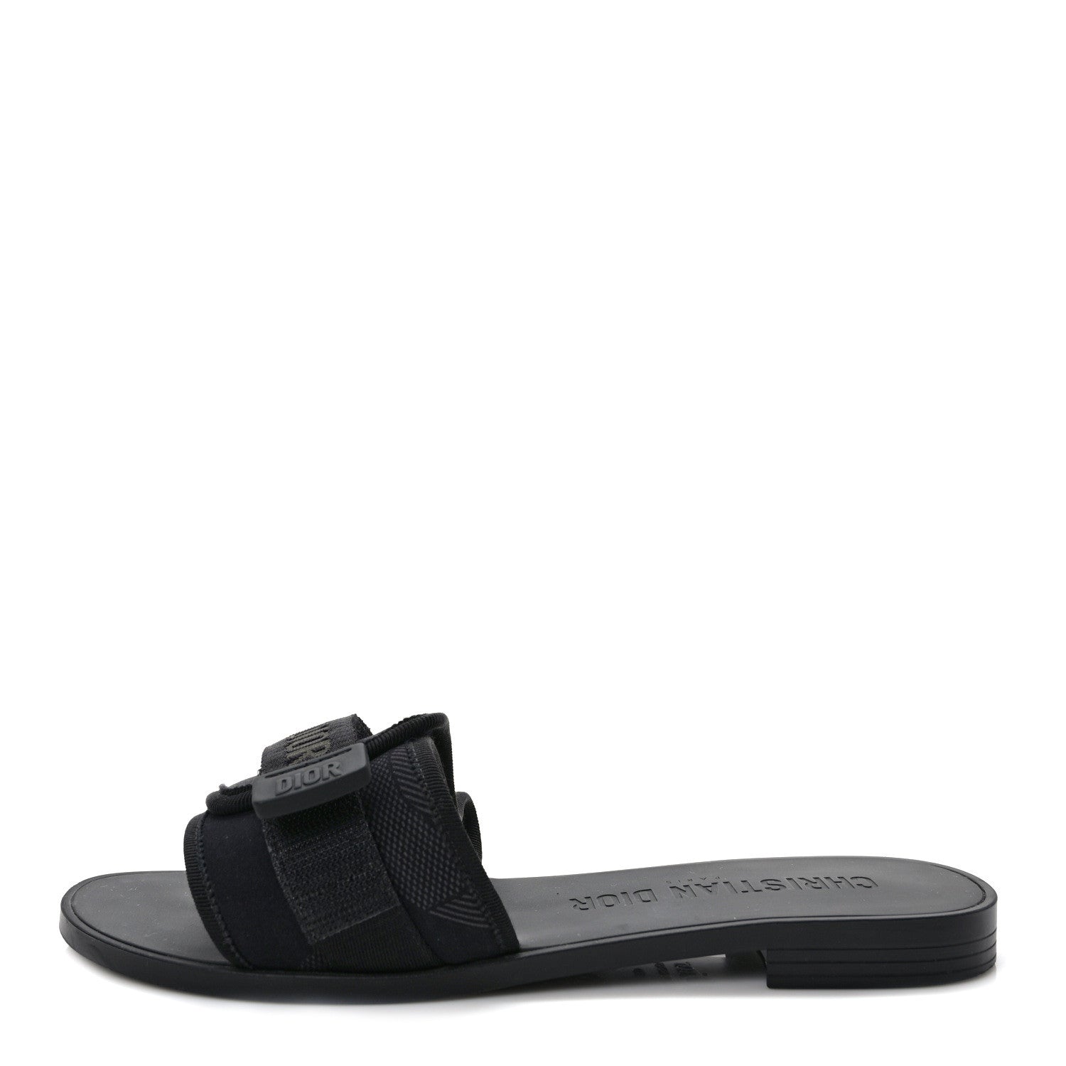 Christian Dior Technical Stretch Fabric Camouflage Dio(r)evolution Slide Sandals 39 Black Military 1 of 8
